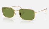 Ray-Ban RB3746 — Arista Gold / Green — quarter view