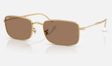 Ray-Ban RB3746 — Arista Gold / Brown — quarter view