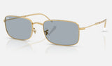 Ray-Ban RB3746 — Arista Gold / Blue — quarter view