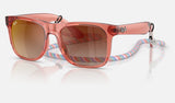 Ray-Ban Junior Junior Justin RJ9069S — Transparent Red / Brown Gradient Mirror Red — quarter view