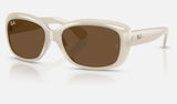 Ray-Ban Jackie Ohh RB4101 — Opal Ivory / Dark Brown — quarter view