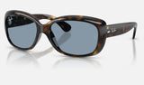 Ray-Ban Jackie Ohh RB4101 — Light Havana / Blue — quarter view