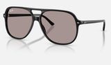 Ray-Ban Bill RB2198 — Black / Violet — quarter view