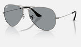 Ray-Ban Aviator RB3025 — Gunmetal / Grey — quarter view