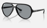 Ray-Ban Cats 5000 RB4125 — Black / Grey — quarter view