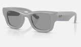 Ray-Ban Wayfarer Puffer RB4940 — Solid Grey / Grey — quarter view