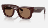 Ray-Ban Wayfarer Puffer RB4940 — Dark Brown / Dark Brown — quarter view