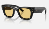 Ray-Ban Wayfarer Puffer RB4940 — Black / Yellow — quarter view