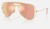 Ray-Ban RB3029M — Arista Gold / Dark Brown Mirror Rose Gold — quarter view