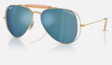 Ray-Ban RB3029M — Arista Gold / Dark Blue Mirror Blue — quarter view