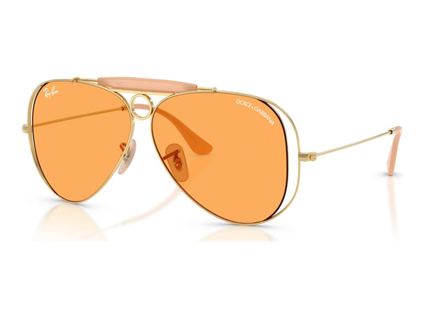 Ray-Ban RB3138M — Arista Gold / Orange — quarter view