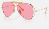 Ray-Ban RB3138M — Arista Gold / Pink — quarter view