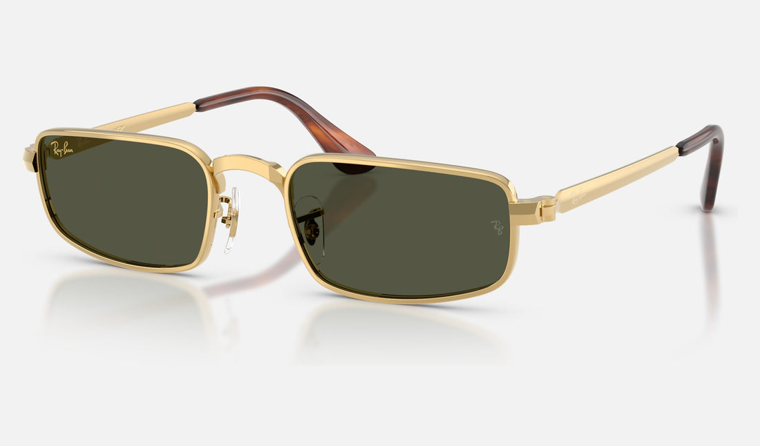 Ray-Ban RB3927 — Arista Gold / Green — quarter view