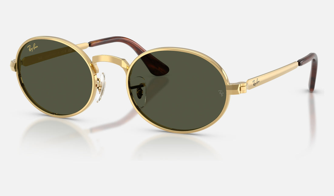 Ray-Ban RB3931 — Arista Gold / Green — quarter view