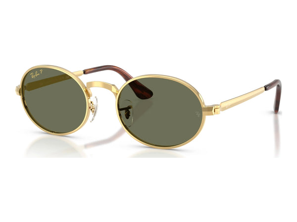 Ray-Ban RB3931 — Arista Gold / Polarized Green — quarter view