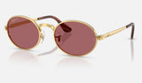 Ray-Ban RB3931 — Arista Gold / Purple Polarized — quarter view