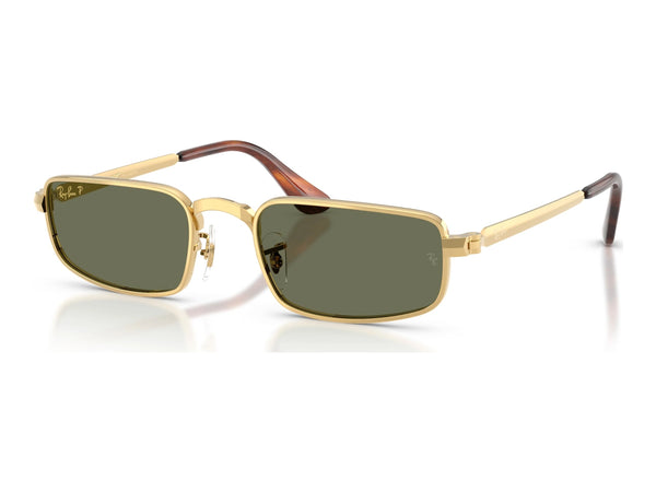 Ray-Ban RB3927 — Arista Gold / Green Polarized — quarter view