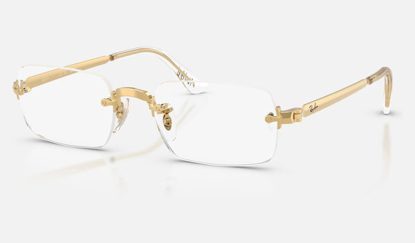 Ray-Ban RX3928V — Arista Gold — quarter view