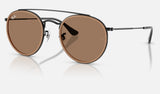 Ray-Ban RB3647N — Black / Brown — quarter view