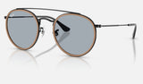 Ray-Ban RB3647N — Black / Blue — quarter view