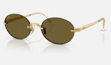Ray-Ban RB3929 — Arista Gold / Dark Brown — quarter view