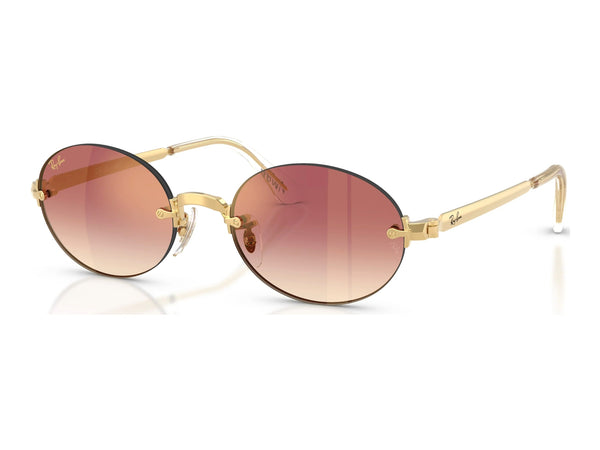 Ray-Ban RB3929 — Arista Gold / Clear Gradient Dark Violet — quarter view