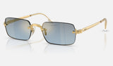 Ray-Ban RB3928 — Arista Gold / Blue Gradient Dark Grey — quarter view