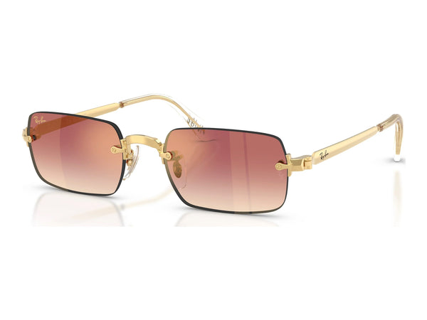 Ray-Ban RB3928 — Arista Gold / Clear Gradient Dark Violet — quarter view