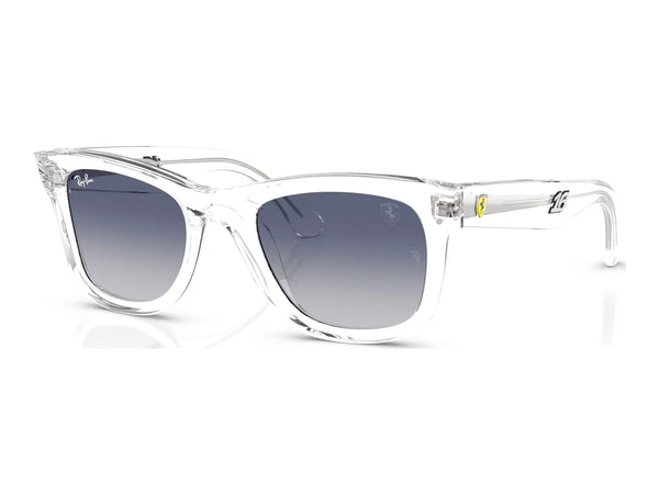 Ray-Ban RBR0502SM — Transparent / Light Grey Gradient Dark Blue — quarter view