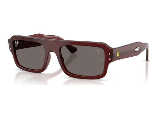 Ray-Ban RB4454M — Red Trasparent / Dark Grey — quarter view