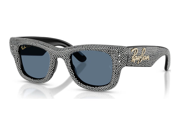 Ray-Ban Wayfarer Puffer RB4940BP — Black / Dark Blue — quarter view