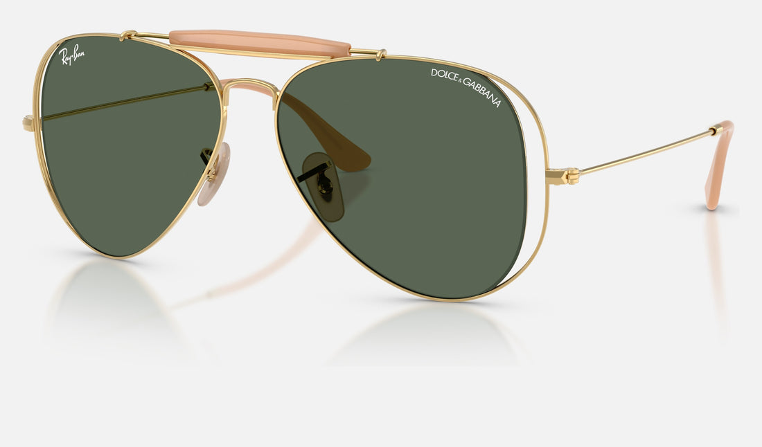 Ray-Ban RB3029M — Arista Gold / Dark Green — quarter view