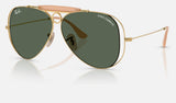 Ray-Ban RB3138M — Arista Gold / Dark Green — quarter view