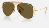 Ray-Ban RB3138M — Arista Gold / Dark Brown — quarter view