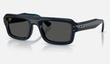 Ray-Ban RB4954 — Transparent Dark Blue / Ultra Black — quarter view