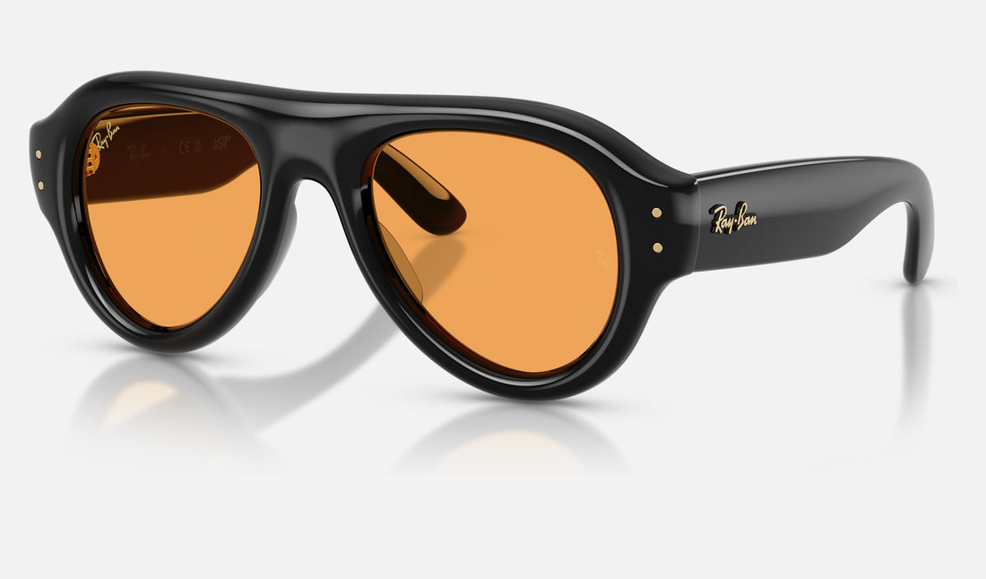 Ray-Ban RB4925 — Black / Orange — quarter view