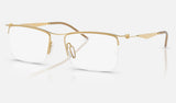 Ray-Ban RX7554 — Gold — quarter view