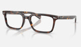Ray-Ban Brunel RX5534 — Havana — quarter view