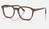 Ray-Ban RX5460 — Striped Brown — quarter view