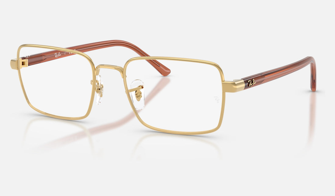 Ray-Ban RX6560 — Arista Gold — quarter view