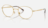 Ray-Ban RX6558 — Gold — quarter view