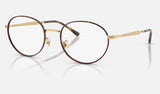 Ray-Ban RX6558 — Havana on Gold — quarter view