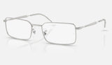Ray-Ban RX6557 — Silver — quarter view