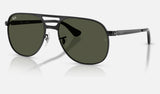 Ray-Ban Bill Max RB3793 — Black / Green — quarter view