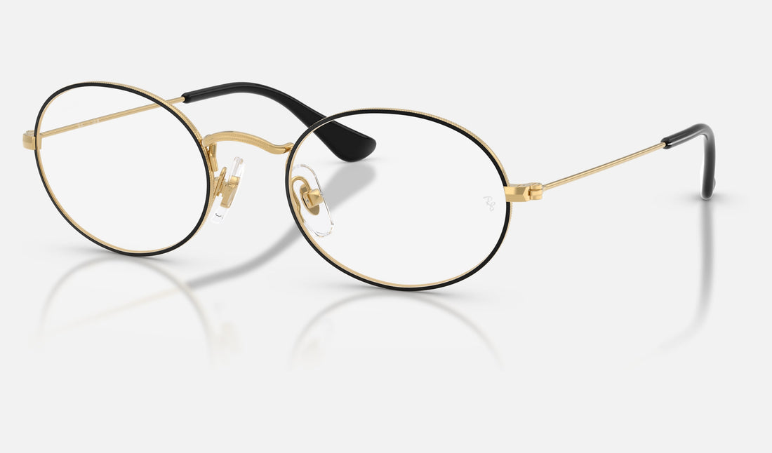 Ray-Ban Junior RY9645V — Black on Gold — quarter view