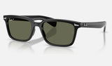 Ray-Ban Brunel RB2234 — Black / Green Polarized — quarter view