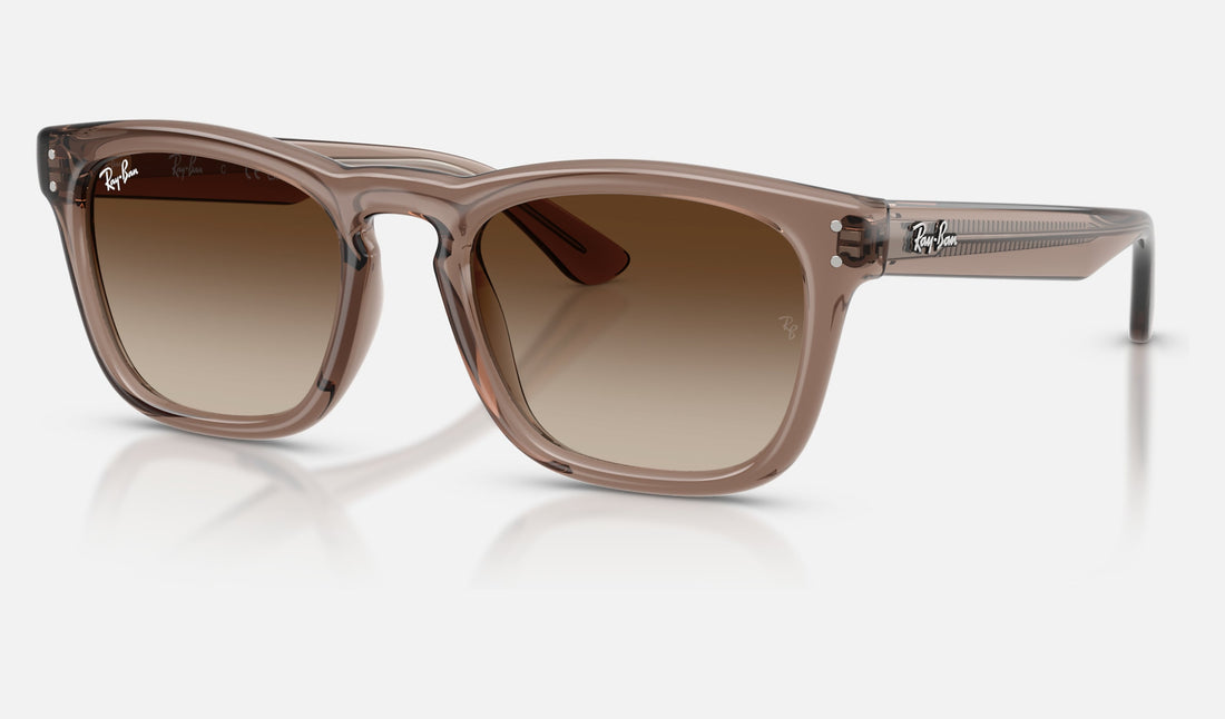 Ray-Ban RB2238 — Transparent Light Brown / Light Brown Gradient Dark Brow — quarter view