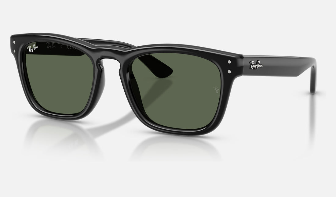 Ray-Ban RB2238 — Black / Dark Green — quarter view