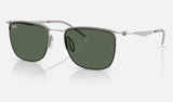 Ray-Ban RB8550 — Gunmetal / Dark Green — quarter view