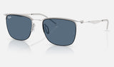 Ray-Ban RB8550 — Silver / Blue — quarter view